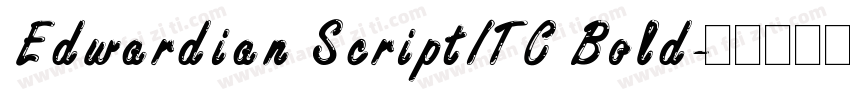 Edwardian ScriptITC Bold字体转换